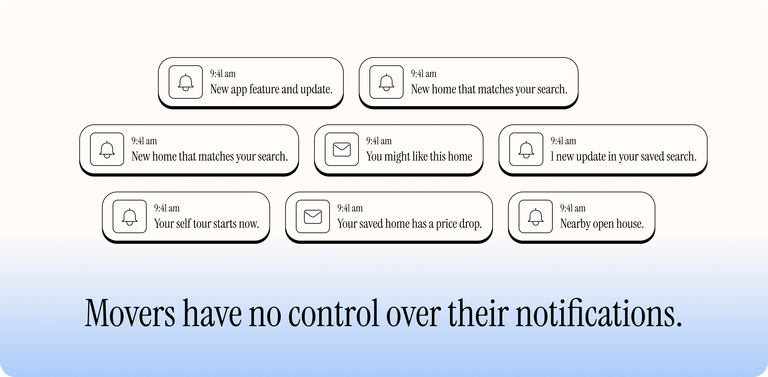 Movers cannot customize notifications